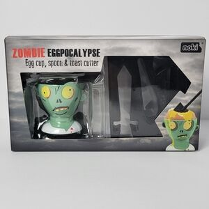 Noki Zombie Eggpocalypse Egg Cup, Spoon, Toast Cutter Gift Set